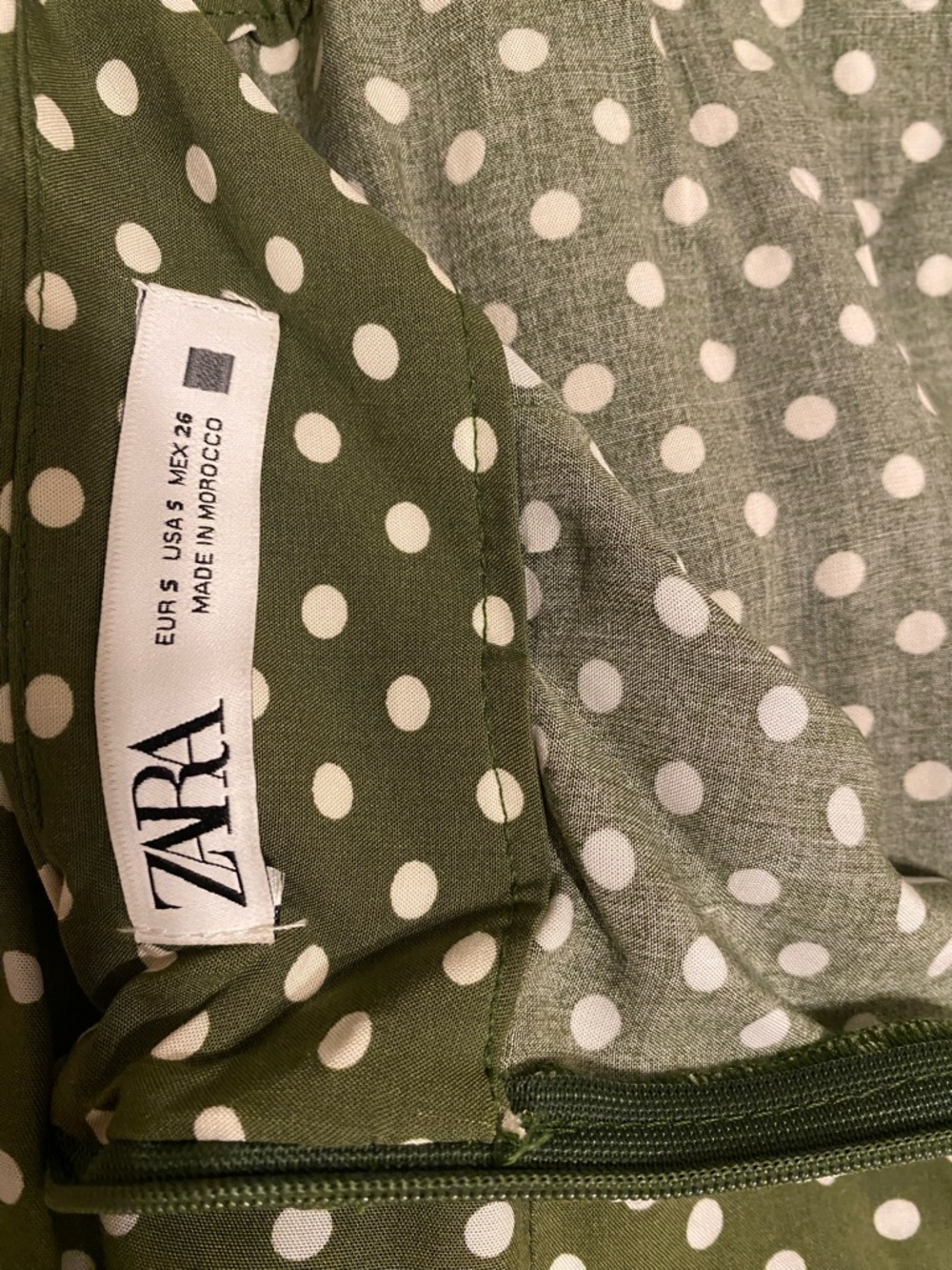 Strappy Zara Green Polka Dot Maxi Dress Sz S - GREAT CONDITION! - Picture 8 of 8
